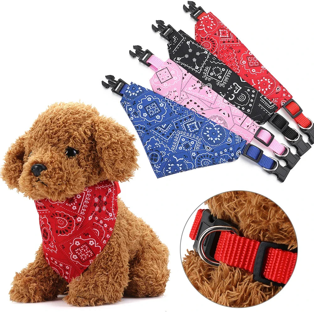 Adjustable Washable Pet Bandana Scarf Collar Bib