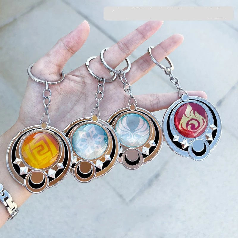 Genshin Impact Anime Cosplay Eye of God Pendant Keychain