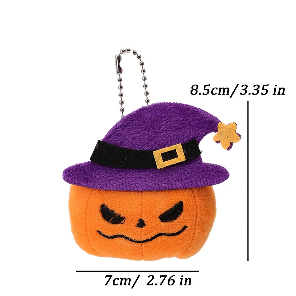 Halloween Pumpkin Head Cartoon Plush Keychain Pendant
