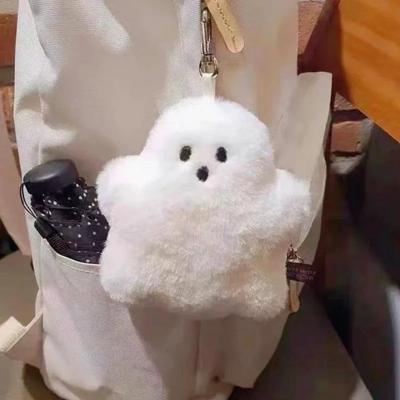 Halloween Cute Mini Ghost Plush Bag Charm Keychain