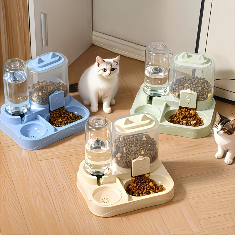 2-in-1 Large Pet Feeder and Water Dispenser