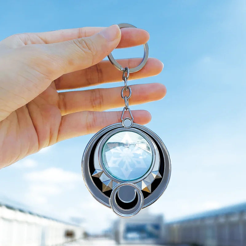 Genshin Impact Anime Cosplay Eye of God Pendant Keychain