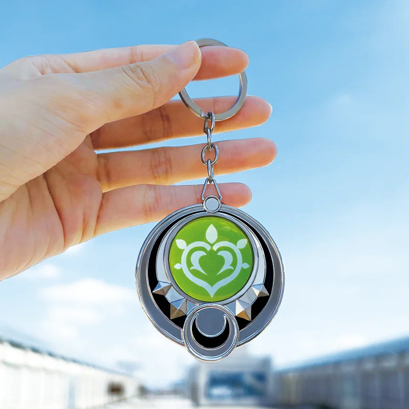 Genshin Impact Anime Cosplay Eye of God Pendant Keychain