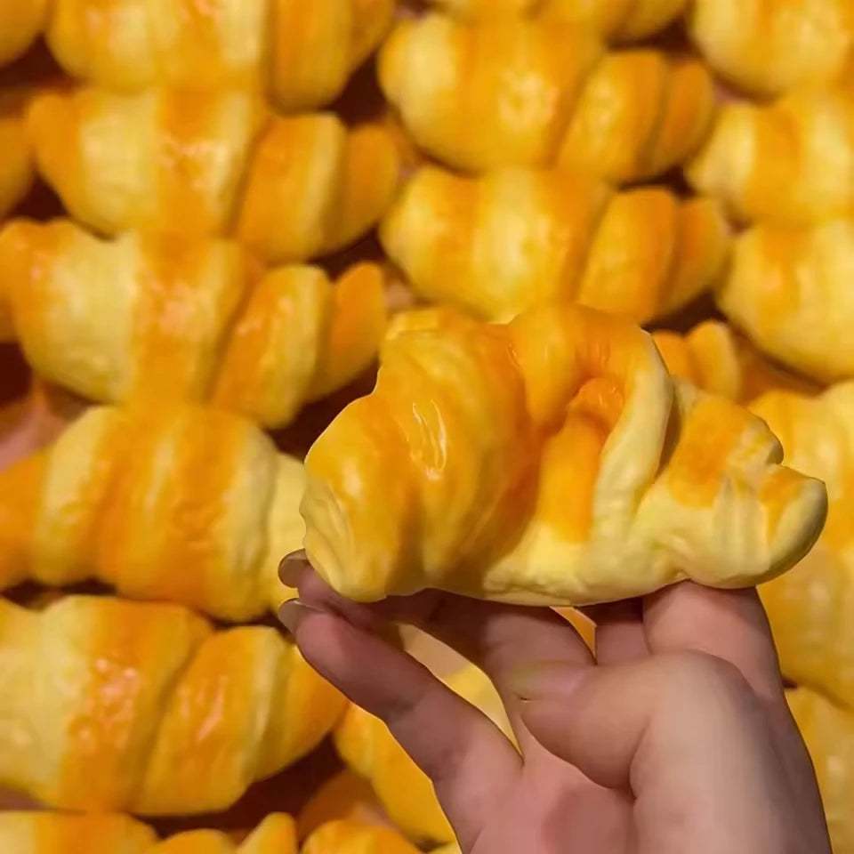 Squishy Croissant Simulation Bread Stress Relief Squeeze Toy