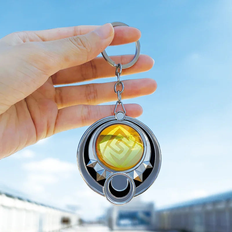 Genshin Impact Anime Cosplay Eye of God Pendant Keychain