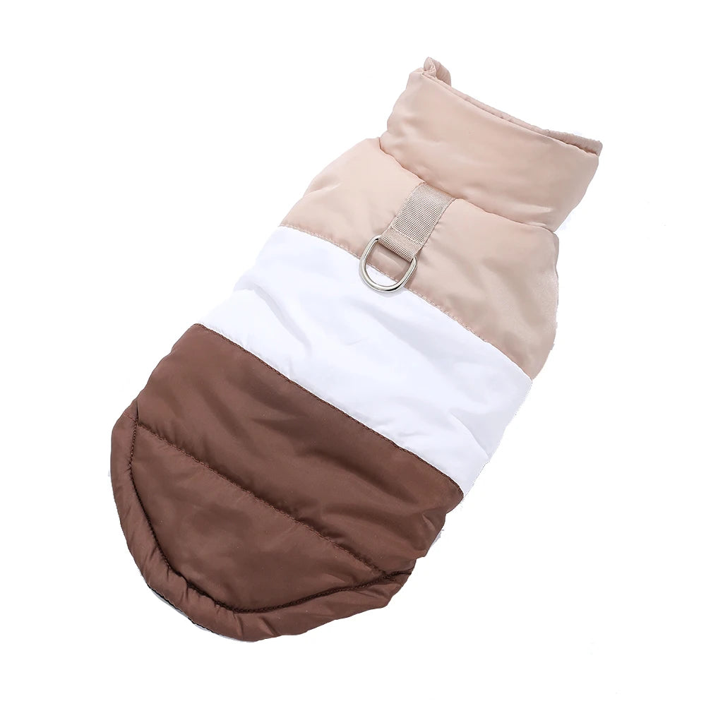 Warm Waterproof Winter Dog Jacket Vest with D-Ring