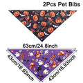 Halloween Pumpkin Ghost Dog Triangle Scarf Bandanas