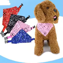 Adjustable Washable Pet Bandana Scarf Collar Bib