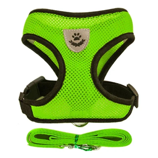 Adjustable Mesh Vest Pet Harness with Leash