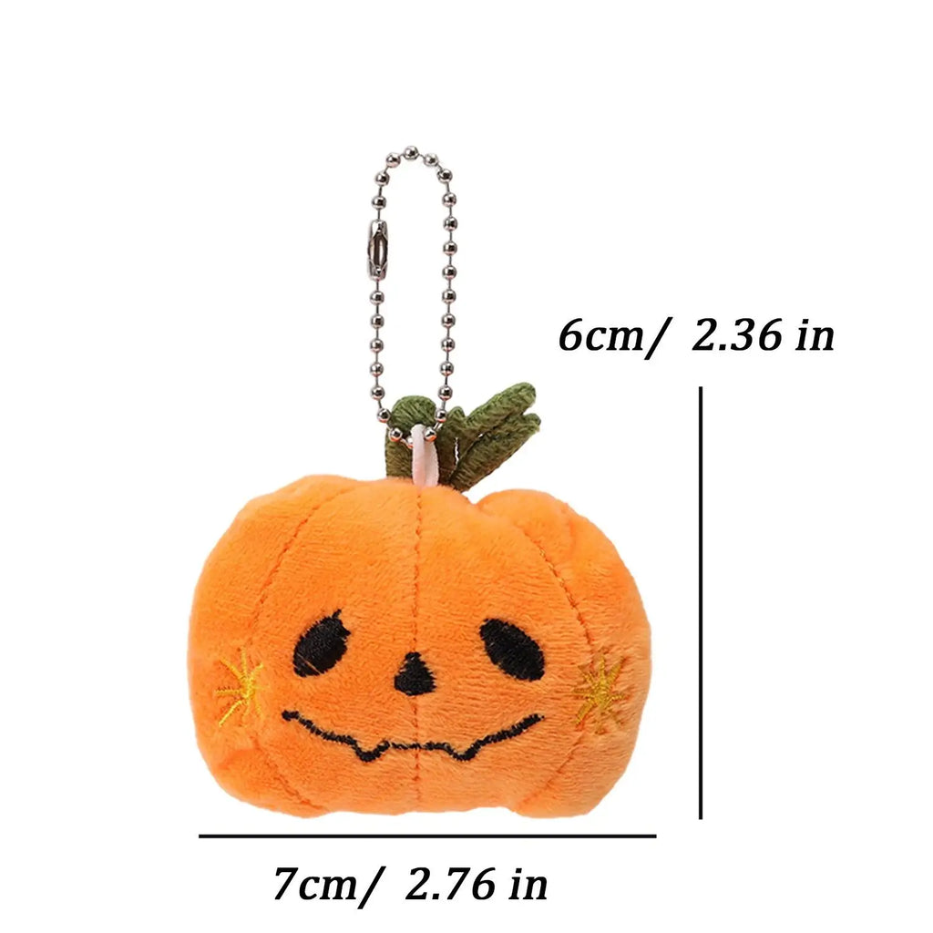 Halloween Pumpkin Head Cartoon Plush Keychain Pendant