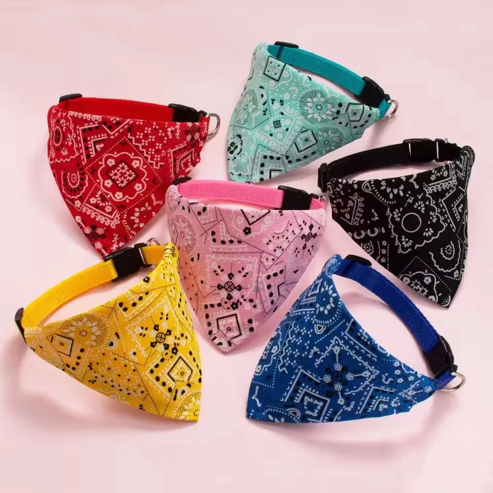 Adjustable Washable Pet Bandana Scarf Collar Bib