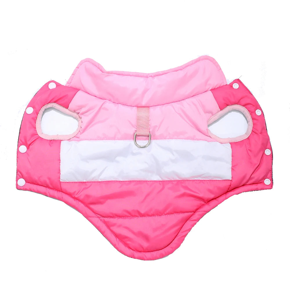 Warm Waterproof Winter Dog Jacket Vest with D-Ring