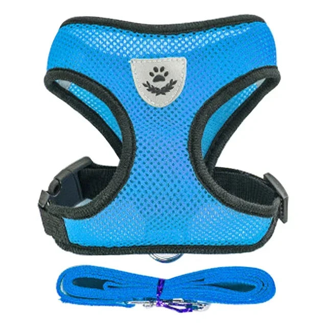 Adjustable Mesh Vest Pet Harness with Leash