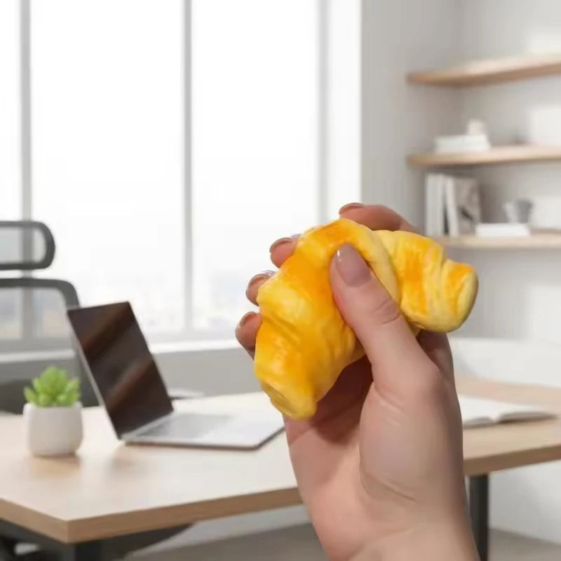 Squishy Croissant Simulation Bread Stress Relief Squeeze Toy