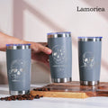 Personalized Halloween Floral Skull 20oz Tumbler, Laser Engraved Tumbler, Halloween Stainless Steel Mug, Insulated Tumbler