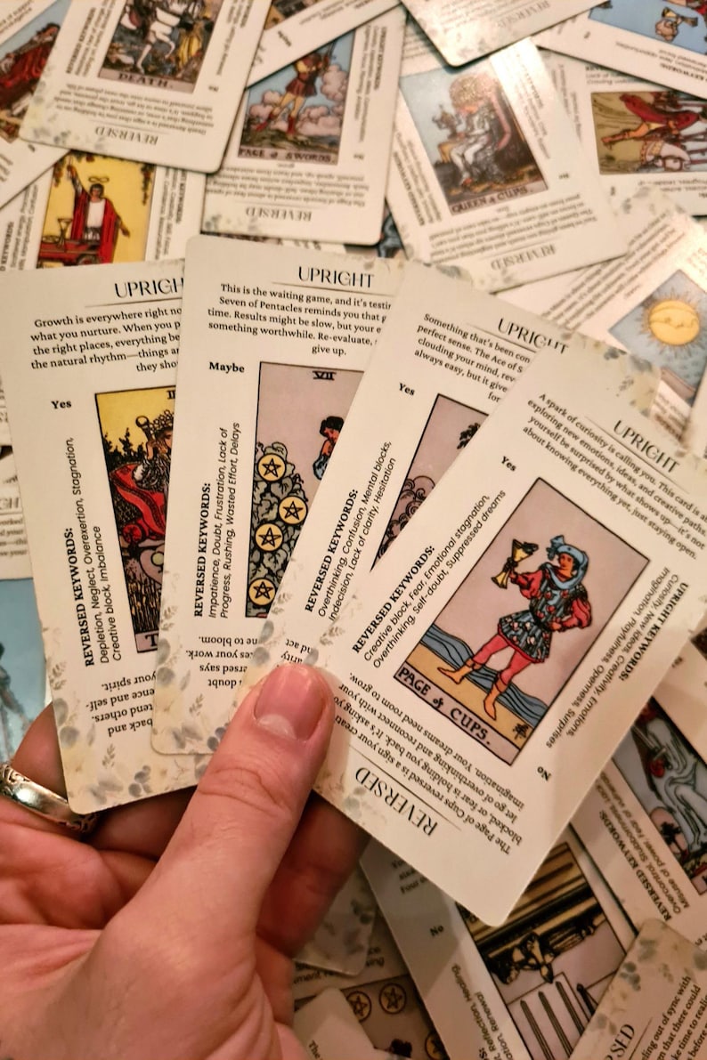 Beginner Tarot Deck With Explanations, Beginner Tarot Cards With Meanings, Rider Waite Tarot Original Tarot Deck Meaning, Tarot Gift,