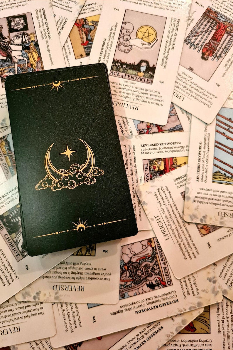 Beginner Tarot Deck With Explanations, Beginner Tarot Cards With Meanings, Rider Waite Tarot Original Tarot Deck Meaning, Tarot Gift,