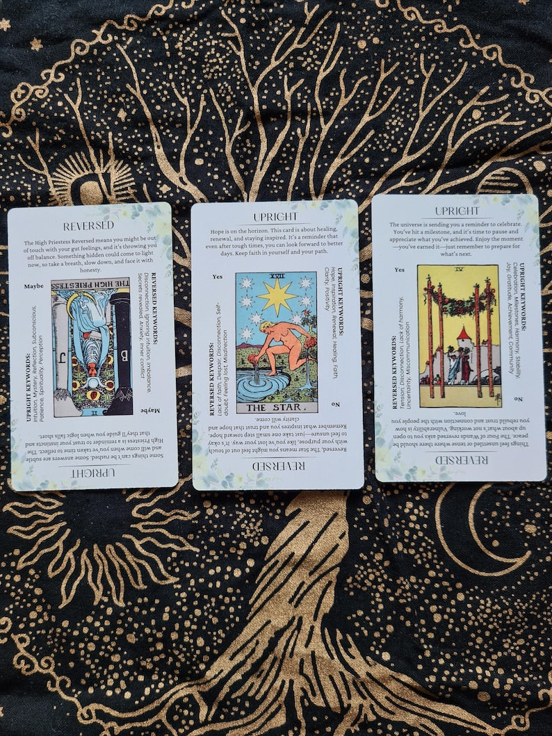 Beginner Tarot Deck With Explanations, Beginner Tarot Cards With Meanings, Rider Waite Tarot Original Tarot Deck Meaning, Tarot Gift,