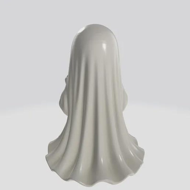 Funny Middle Finger Ghost 3D Model: Spooky Halloween Decor (Digital Download),Black Friday Deal