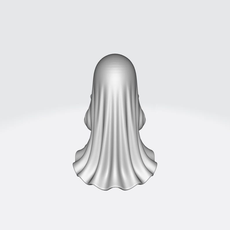 Funny Middle Finger Ghost 3D Model: Spooky Halloween Decor (Digital Download),Black Friday Deal