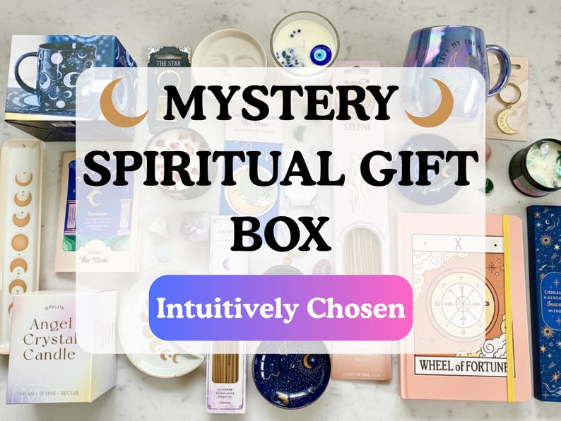 Mystery Spiritual Gift, Crystal Mystery Box Crystal Lucky Dip Spiritual Gifts for Women Spiritual Home Decor Crystal Gift Manifestation Box