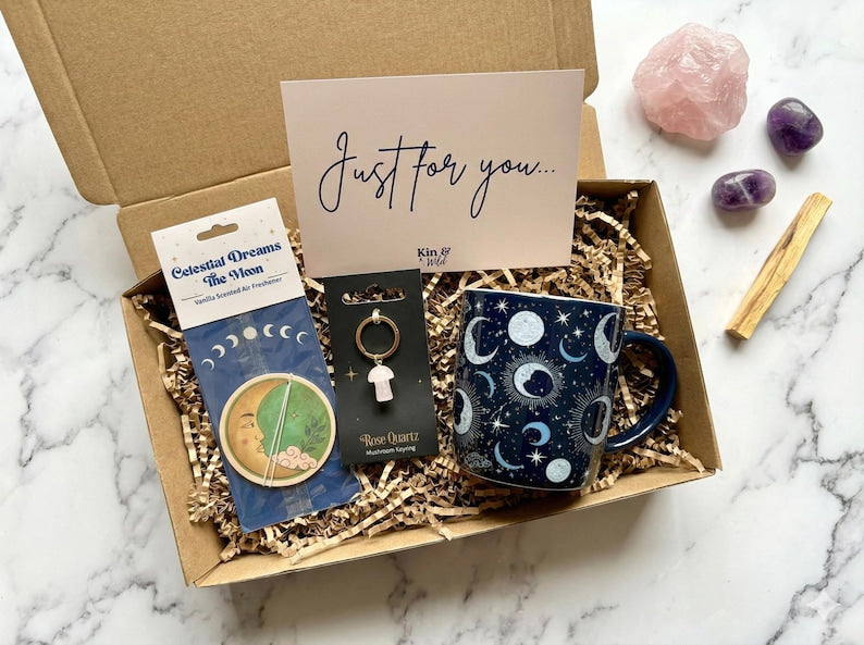 Celestial Mug Witchy Gift Set Spiritual Gift Box Witchy Mug Tarot Gifts for Spiritual Women Incense Holder Manifestation Self Care Gift