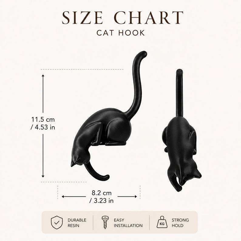 Personalized 3D-Printed Cat Shelf Hook with Light & Custom Name, Gothic Bookshelf Hanging Lamp Decor, Unique Halloween Gift for Cat Lovers and Pet Owners