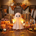 Funny Ghost Middle Finger LED Lamp, Cute Edgy Halloween Ghost Ornament, Cheeky Scary Seasonal Home Decor, Light-Up Ghost Decoration