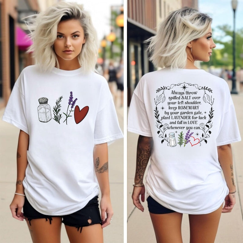 Practical Magic Halloween T-Shirt – Salt, Rosemary & Lavender Love Tee, Witchy Movie-Inspired Shirt