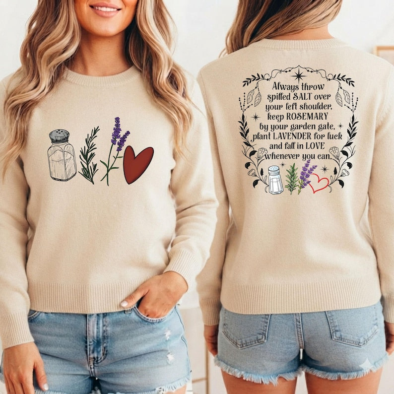 Practical Magic Halloween T-Shirt – Salt, Rosemary & Lavender Love Tee, Witchy Movie-Inspired Shirt