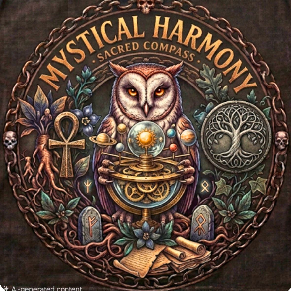 Bright and Mystical Owl Digital Product